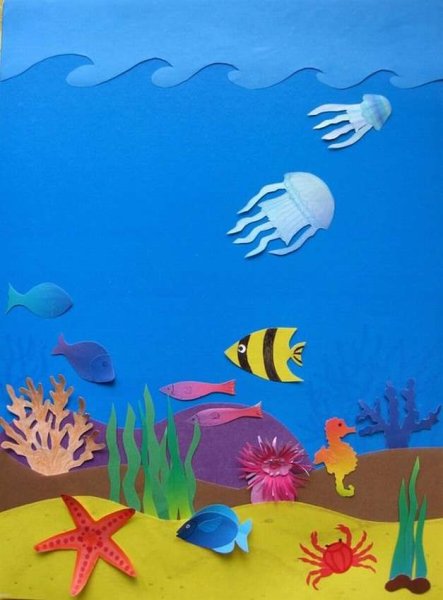 Подводный мир аппликация для детей