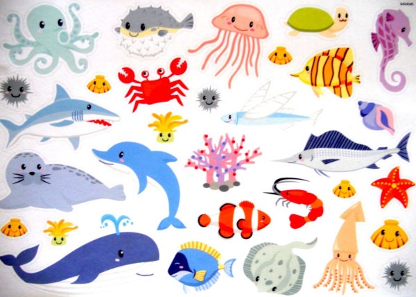 Рисование морские обитатели