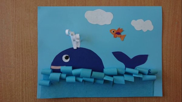 Аппликация на тему морские обитатели