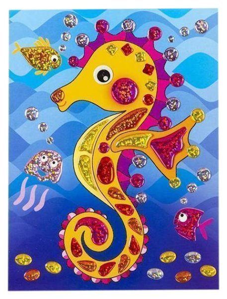 Морской конек аппликация для детей