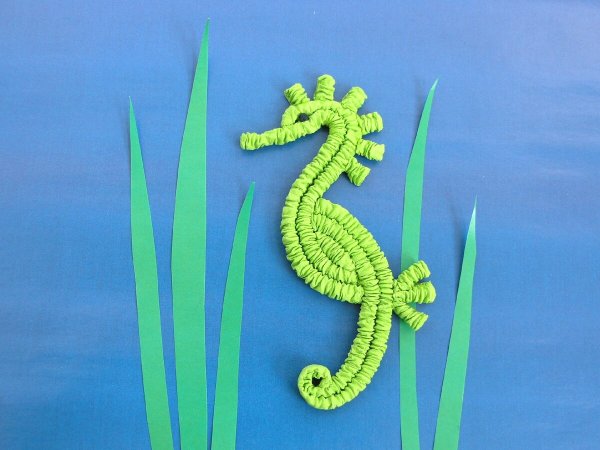 Аппликация из гофротрубочек