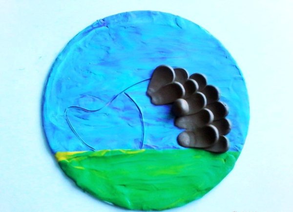 Панно из пластилина для детей