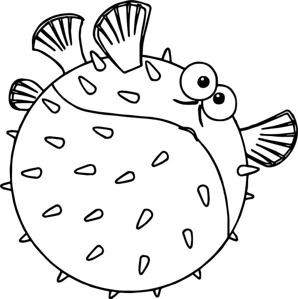 Рыбка раскраска для детей