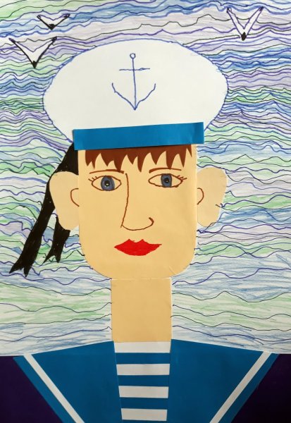 Аппликация моряк