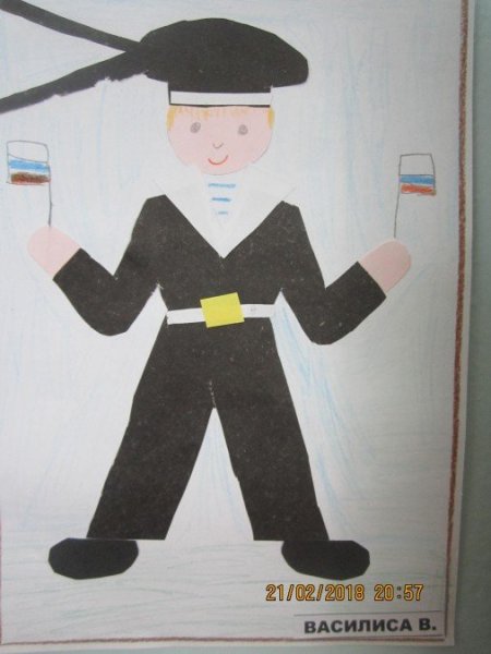 Матрос с сигнальными флажками