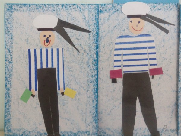 Матрос аппликация в старшей группе