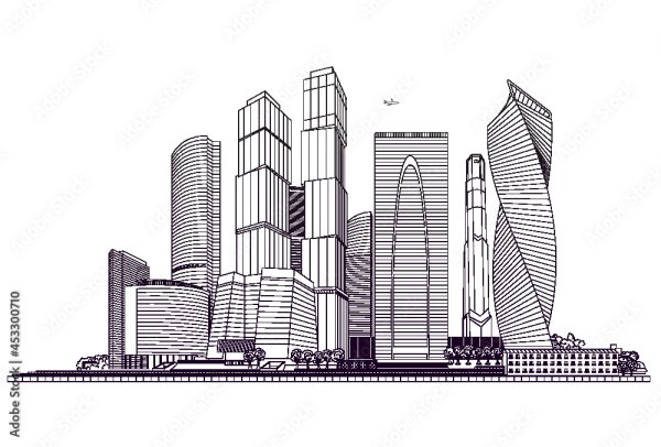 Москва Сити Графика