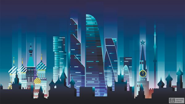 Стилизованный ночной город