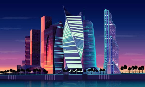 Москва Сити вектор