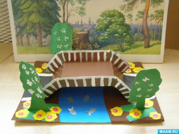Мост из картона для детей
