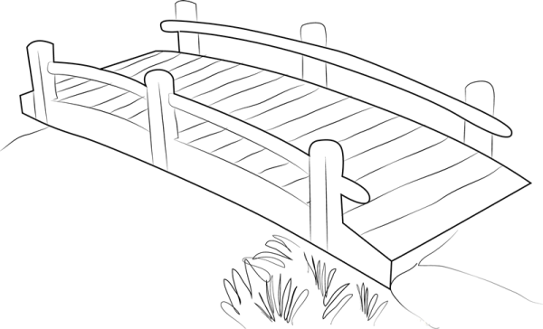 Мостик раскраска для детей