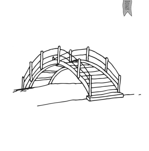 Мостик раскраска