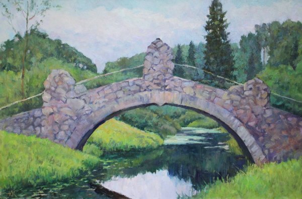 Горбатый мостик в Павловском парке