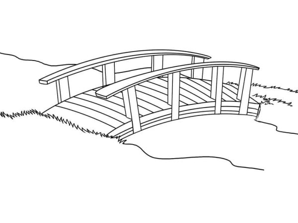 Мост раскраска для детей