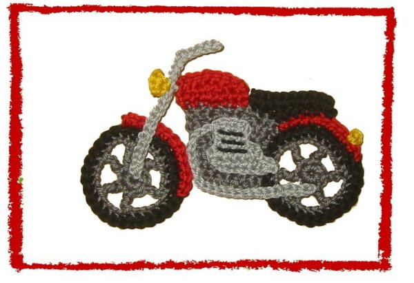 Аппликация машинка крючком