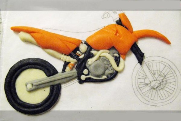 Мотоцикл лепка