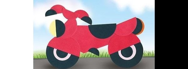 Аппликация мотоцикл для детей