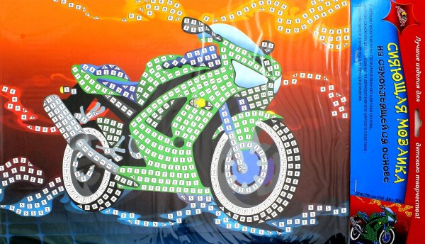 Аппликация мотоцикл для детей