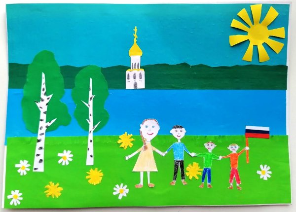 Аппликация на тему моя Родина