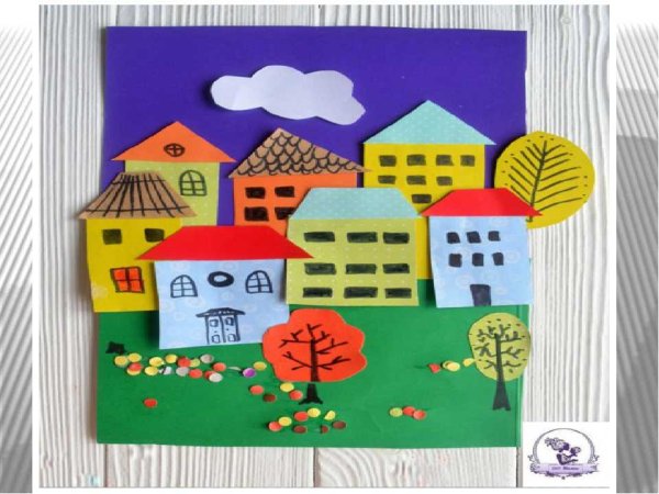 Объемная аппликация домик