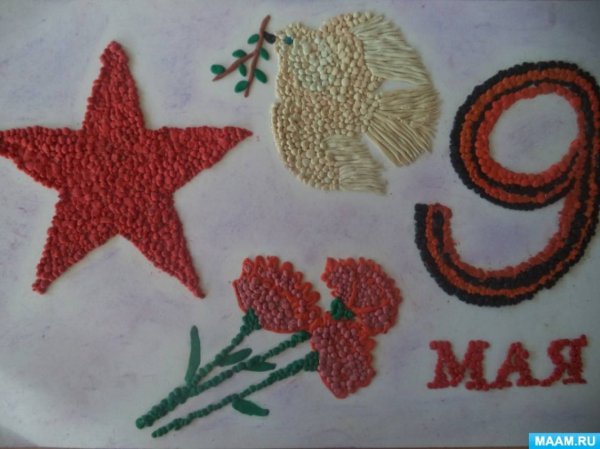 Поделки из пластилина на 9 мая