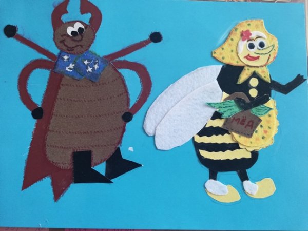 Аппликация Муха Цокотуха средняя группа