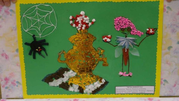 Поделка Муха Цокотуха из природного материала