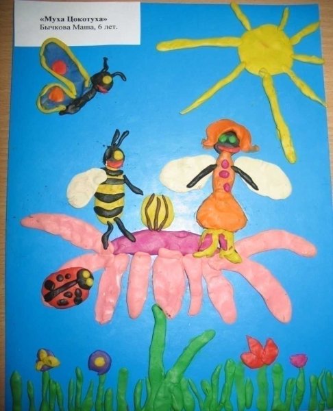 Лепка Муха Цокотуха Лыкова