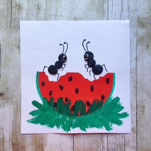 Аппликация муравей в старшей группе