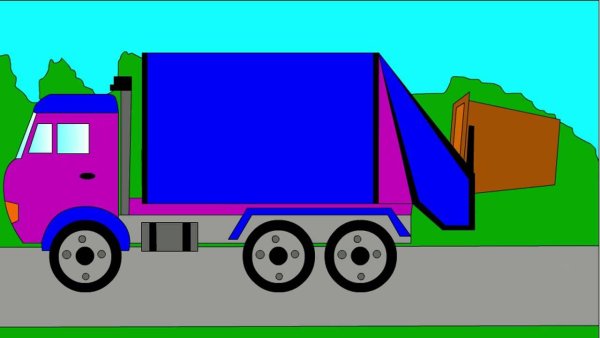 Мусоровоз рисунок для детей