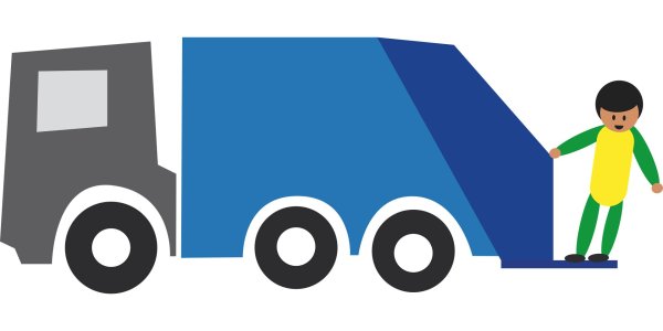 Аппликация мусоровоз