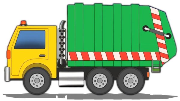 Мусоровоз вид сбоку