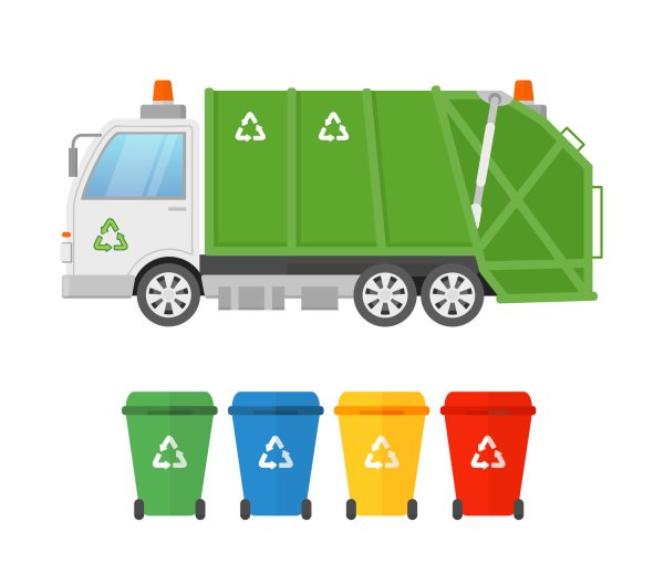 Мусоровоз вектор для детей