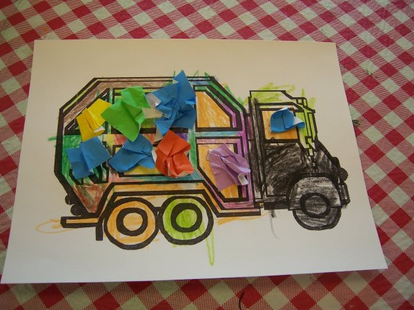 Аппликация мусоровоз