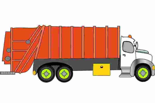 Мусоровоз мультяшный