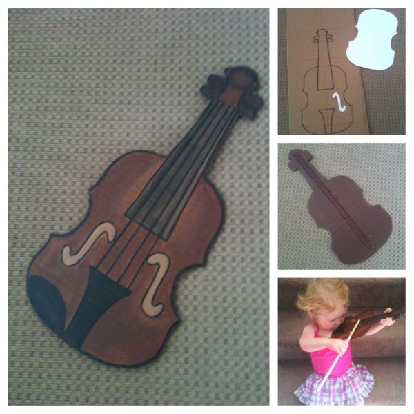 Скрипка поделка