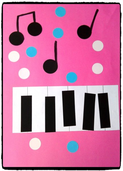 Аппликация муз инструменты