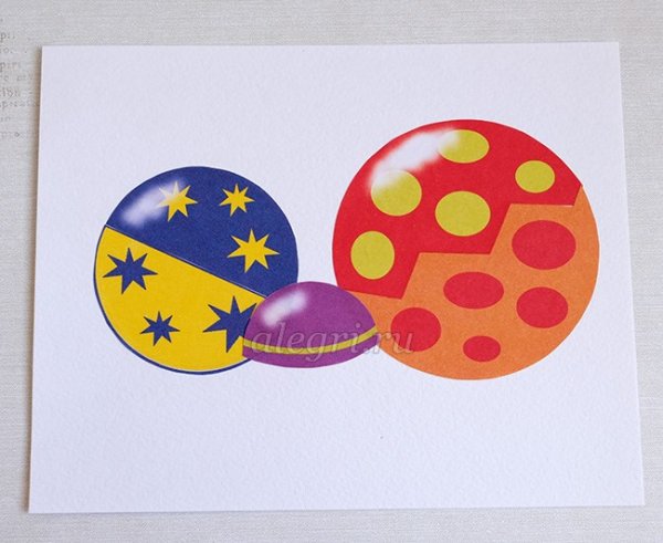 Мячик для детей аппликация