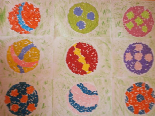 Аппликация мячик