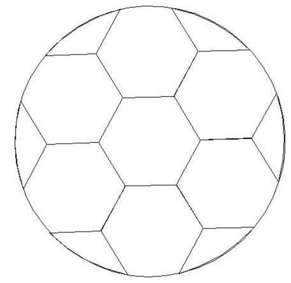 Аппликация футбольный мяч из бумаги