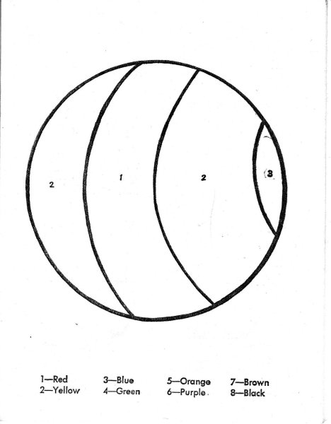 Шаблон мяча для аппликации