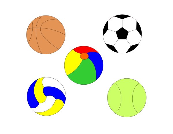 Аппликация мячик старшая группа