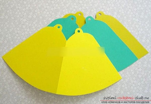 Колокольчик из бумаги объемный