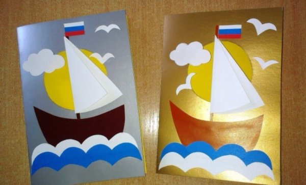 Аппликация к 23 февраля для детей