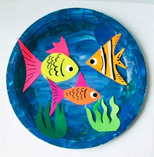 Аппликация рыбки в аквариуме