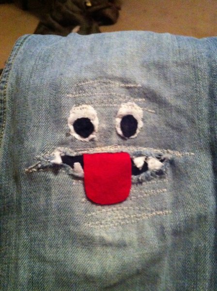 Оригинальные заплатки на джинсы