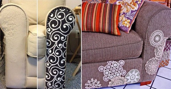 Заплатки на диване декоративные