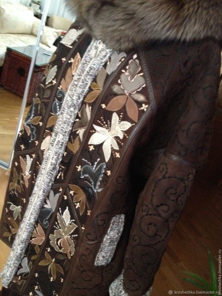 Дубленка с орнаментом