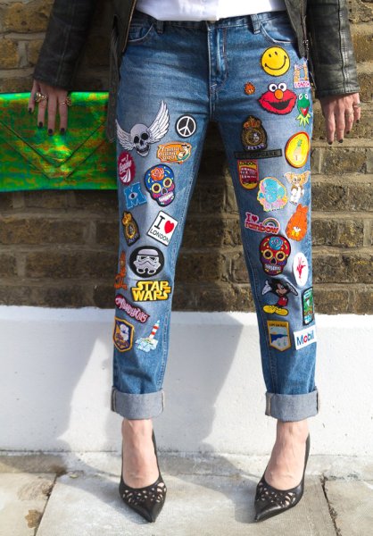 Разукрашенные джинсы