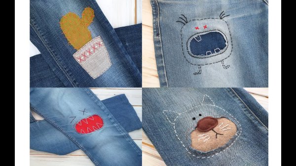 Заплатки на джинсы своими руками идеи